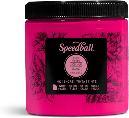 Miniatura 51 de Speedball Tinta de impresión en bloque soluble en agua 3815 – Color intenso con acabado satinado AP no tóxico 8 onzas líquidas, peltre