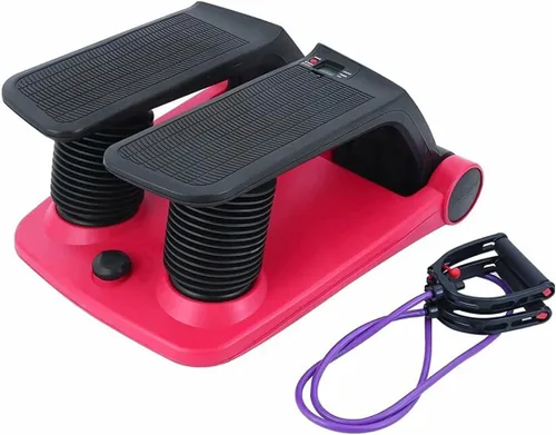 INTBUYING Máquina de fitness escalador paso a paso con bandas resistentes, equipo de ejercicio portátil para escaleras, cardio, de bajo impacto,