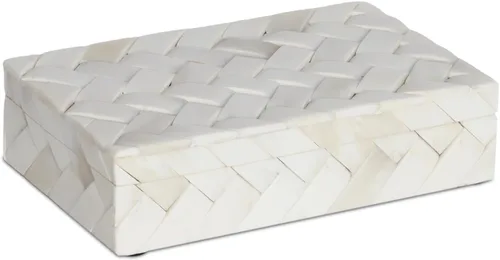 Miniatura 17 de Handicrafts Home Caja de almacenamiento decorativa con tapa – 10 x 4.5 x 2.5 pulgadas Organizador de decoración moderna para el hogar, caja