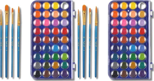 Miniatura 8 de Mr. Pen - Juego de pintura de acuarela, 40 piezas, 36 colores, pinturas de acuarela, 4 pinceles, pintura de acuarela no tóxica, juego de acuarela