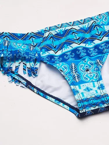 Miniatura 5 de Kanu Surf Mahina bikini halter de 2 piezas para niñas, traje de baño para playa mahina azul