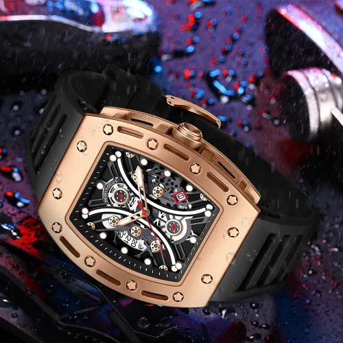 Miniatura 3 de MF MINI FOCUS Watch Wristwatch Fashion Hollow Big Dial Luminous Waterproof Sport Analog Quartz Business Mens Watches Silicon Strap Dress Watch