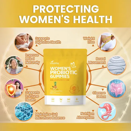 Miniatura 2 de VivoNu Gomitas de Piña para Mujeres Ph, Gomitas de Probióticos para Mujeres, Gomita de Equilibrio Femenino, Gomitas de Probióticos de Mango y Piña