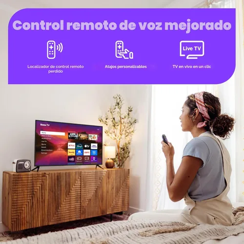 Miniatura 4 de Roku Smart TV 2025 – Serie Plus de 55 pulgadas, TV Mini-LED – RokuTV con control remoto de voz mejorado – Televisión 4K QLED de pantalla plana
