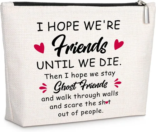 Miniatura 10 de GevGuxLuo A girl loves Makeup Bag, Beige, Madrina y ahijada
