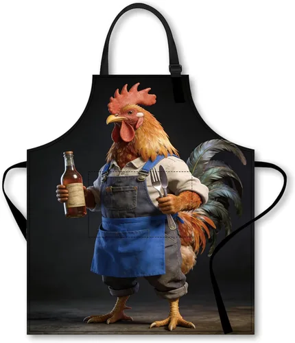 Miniatura 11 de Nuxovilar Bonito delantal de cocina, 26.77 x 30.7 pulgadas, esencial para cocina, hornear, reuniones festivas