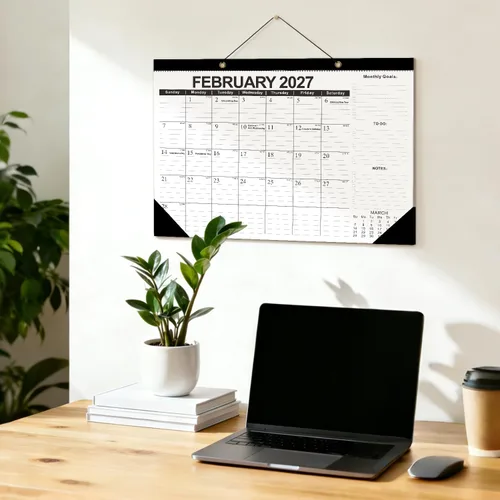 Miniatura 6 de Kyweel Calendario de escritorio 2026-2027, calendario de escritorio de 18 meses/calendario de pared, 17 x 12 pulgadas, enero de 2026 a junio