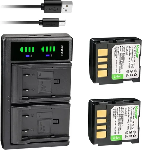 Miniatura 7 de Kastar Paquete de 1 batería BN-VF707 y cargador USB LTD2 de repuesto para JVC GR-D370US GR-D371 GR-D371U GR-D371US GR-D372 GR-D372U GR-D372US