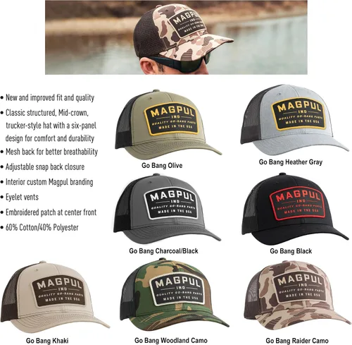 Miniatura 4 de Magpul - Gorra de béisbol con cierre a presión, talla única