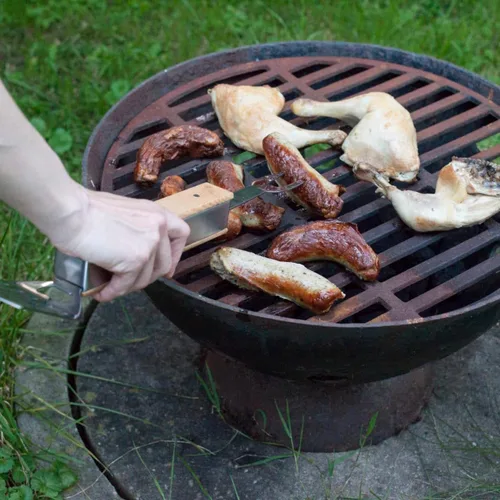 Miniatura 4 de Esschert 4 en 1 herramientas plegables para barbacoa de acero inoxidable, accesorios de cocina