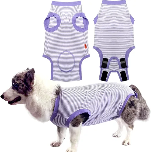 Miniatura 8 de Traje de Recuperación de Cirugía de Perro, Traje de Recuperación Quirúrgica para Perro Macho Hembra Neuter, Camisa de Esterilización Mameluco