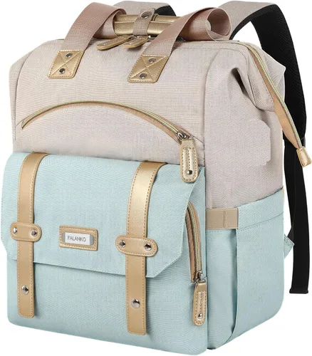 Miniatura 11 de Mochila para portátil para mujer, para trabajo de doctoras, profesoras, enfermeras, de 15.6 pulgadas, mochila universitaria de apertura amplia