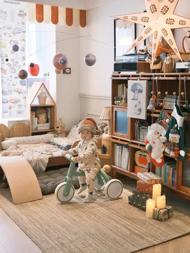 Miniatura 7 de Triciclo 4 en 1 para niños pequeños con mango de empuje ajustable para niños de 1 a 4 años, regalo de cumpleaños y juguete para niños y niñas