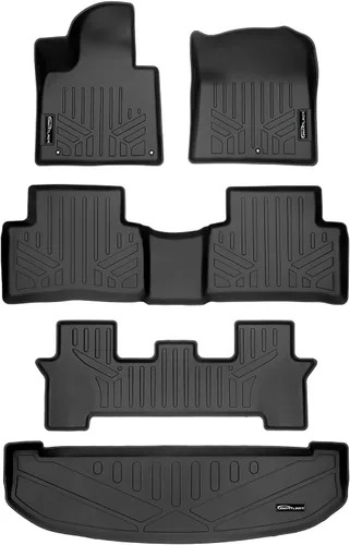 Miniatura 27 de SMARTLINER Alfombrillas de piso de ajuste personalizado, forro de segunda fila, color negro para Kia Sorento 2011-2013