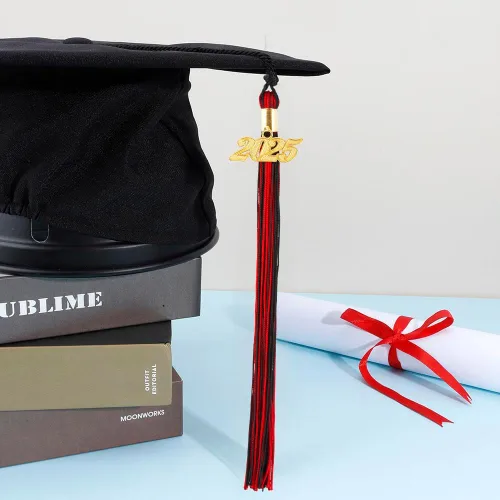 Miniatura 28 de Borla 2025, 1 unidad, borla de graduación para graduados 2025, borla 2025 con dijes de fecha dorada 2025 para fiestas de graduación, ceremonias