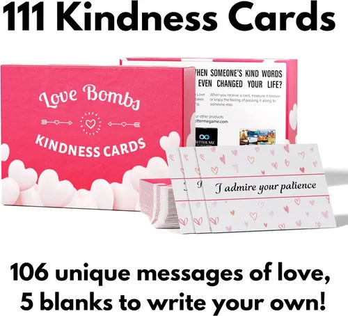 Miniatura 2 de Better Me Love Bombs - Tarjetas de bondad – 111 tarjetas de agradecimiento y agradecimiento, notas de amor para él y ella, regalos simplemente