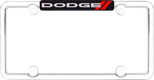 Miniatura 2 de Cruiser Accessories 11036 Dodge - Marco para matrícula, cromado/rojo