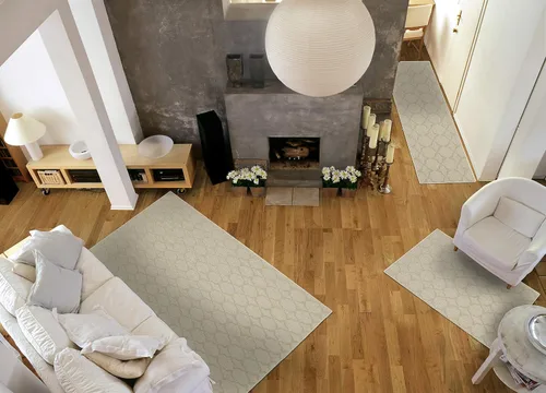 Miniatura 348 de Garland Rug Sparta - Alfombra antideslizante de polipropileno de 2 pies x 12 pies, color negro, ideal para salas de estar y pasillos, elegante