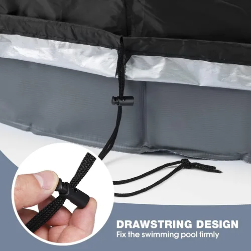 Miniatura 5 de Niubya Cubierta redonda para piscina para perros, cubierta plegable para piscina para mascotas, impermeable, a prueba de polvo y lavable, con diseño