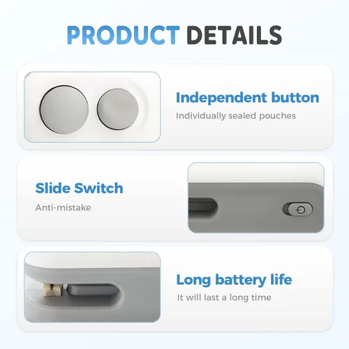 Miniatura 3 de Mini sellador de bolsas, sellador 2 en 1 actualizado 2025 con cortador e imán, sellado térmico de bolsa de chips recargable por USB, máquina