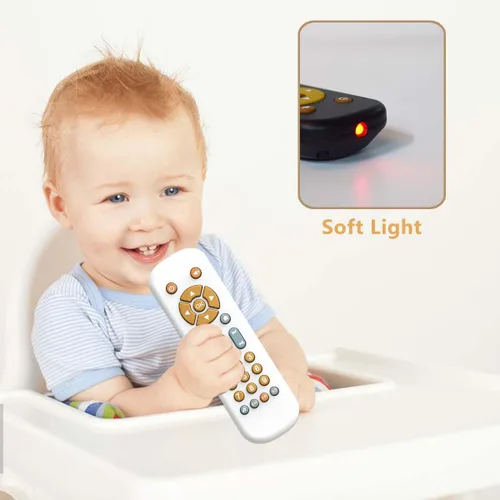 Miniatura 3 de Juguete de control remoto de TV para bebés con sonido y luz musical, juguete realista para niños pequeños, juguete de aprendizaje educativo temprano