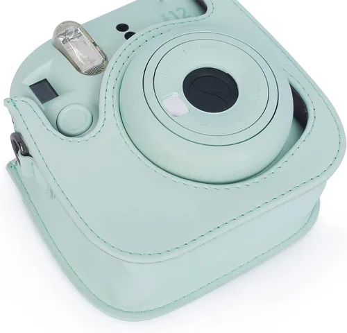 Miniatura 5 de Instant Mini 12 Funda Protectora para Cámara para Fujifilm Instax Mini 12/11, Funda de Bolsa de Cámara de Cuero PU Premium con Bolsillo y Correa
