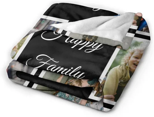 Miniatura 3 de HUGLAZY Mantas personalizadas con fotos, manta personalizada para la familia, sube tu foto de Halloween, manta personalizada para adultos