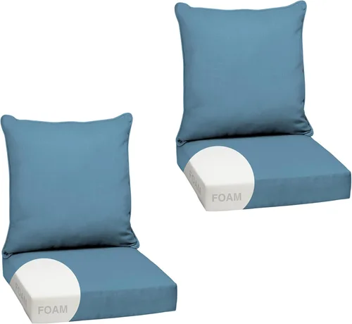 Miniatura 32 de Arden Outdoor Deep Seat Cushion Set, 24 x 24 pulgadas, Cojín para exteriores resistente al clima, a la lluvia y a la decoloración para silla, sofá