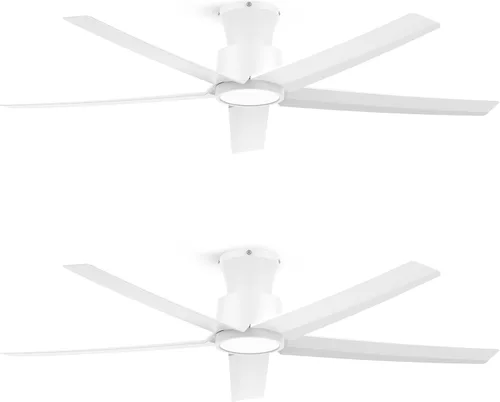 Miniatura 13 de ocioc Ventiladores de techo de 44 pulgadas con luces y control remoto, ventiladores de techo regulables con motor de CC silencioso reversible, Negro