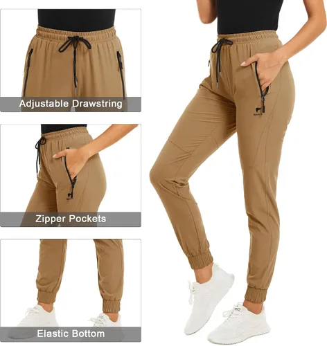 Miniatura 4 de TACVASEN Pantalones de senderismo para mujer de secado rápido con bolsillos con cremallera
