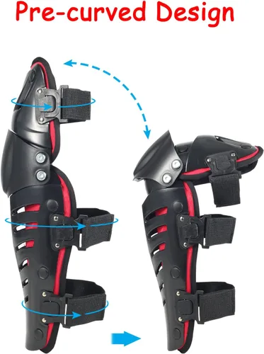 Miniatura 4 de RIDBIKER Chaqueta protectora para motocicleta y rodilleras, 1 par, protector de pecho para la columna vertebral con protección para la espalda
