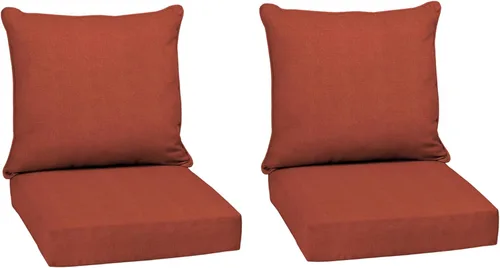 Miniatura 11 de Arden Outdoor Deep Seat Cushion Set, 24 x 24 pulgadas, Cojín para exteriores resistente al clima, a la lluvia y a la decoloración para silla, sofá
