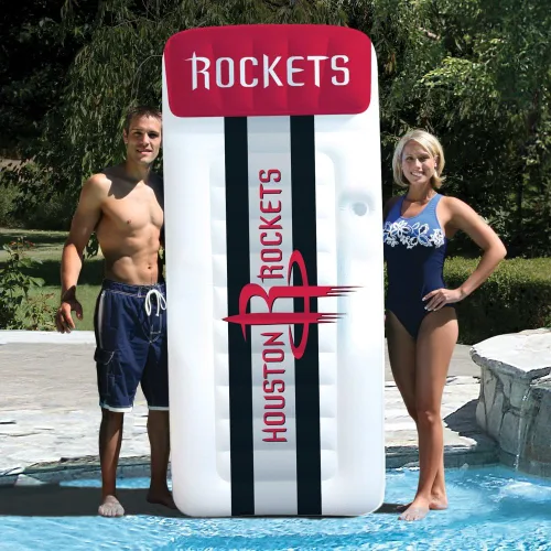 Miniatura 3 de Poolmaster NBA - Tumbona inflable grande para colchón de piscina Houston Rockets
