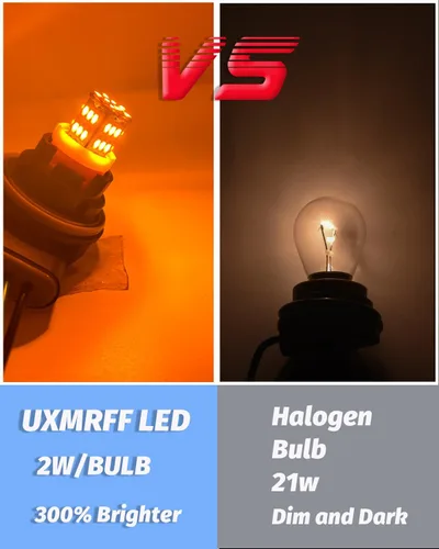 Miniatura 3 de 3157 Bombilla LED ámbar de señal de giro intermitente 3156 3056 3057 4157 3047 4057 T25 3457 Bombillas LED para luces indicadoras laterales