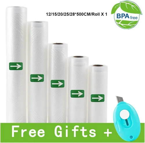 Miniatura 2 de Kitchen Vacuum Bag for Food Vacuum Sealer Packing Bag Vacuum Packer Storage Bags Food Fresh Long Keeping Length is 500CM (1lot)