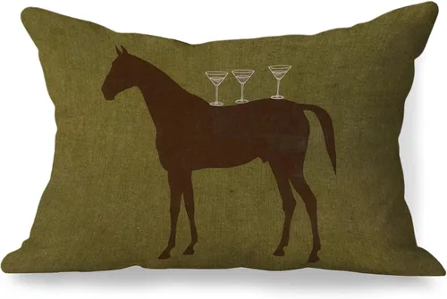 Miniatura 25 de Fundas de almohada de 12 x 20 pulgadas, regalos para amantes de los caballos, fundas de almohada lumbares decorativas para el hogar, sala de estar