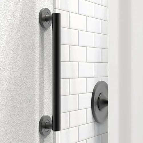Miniatura 17 de Barra de agarre compatible con ADA, soporte de peso de 500 libras para seguridad en el baño (30,5 cm, níquel cepillado)