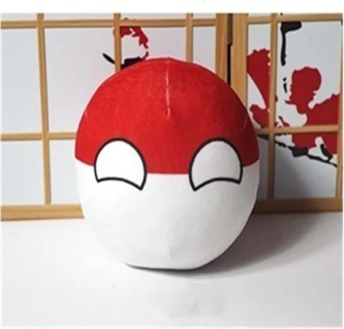 Miniatura 7 de Polandball Countryballs Muñeco de peluche Ucrania España Hungría Portugal Rumanía Grecia Austria México Polonia Ball (15,3.8 pulgadas)