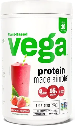 Miniatura 16 de Vega Proteína hecha simple, vainilla, sin estevia vegana a base de plantas en polvo, saludable, sin gluten, proteína de guisante para mujeres