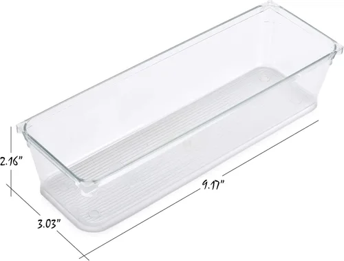 Miniatura 5 de Masirs Organizador de cajones transparente: organiza y personaliza fácilmente el diseño de los cajones. Ideal para escritorio de oficina