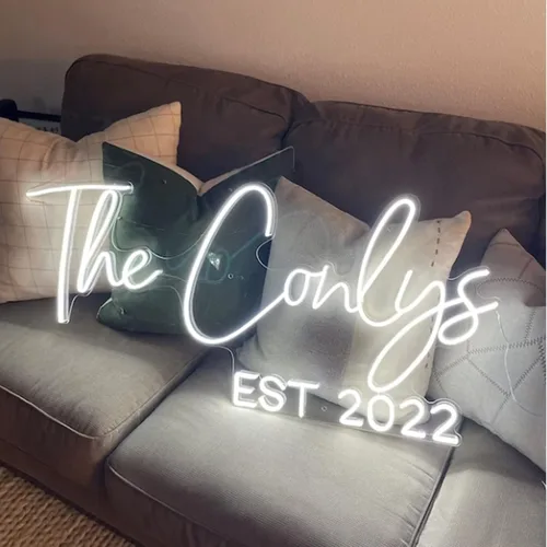 Letreros de neón personalizados para boda, letrero de neón LED personalizado, letreros de neón personalizados para decoración de pared, letrero de