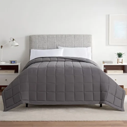 Miniatura 2 de Serta Air Dry Down - Manta de cama alternativa, tela de rendimiento refrescante y transpirable, individual, gris claro