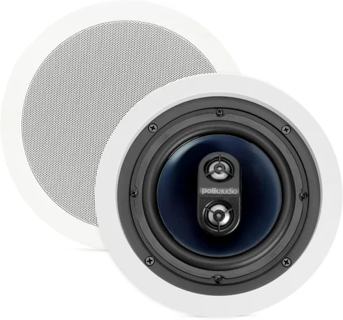 Polk Audio RC6s - Altavoz estéreo en techo de 6.5 pulgadas Doble canal desde una sola ubicación Perfecto para colocación húmeda y húmeda en