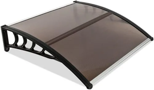 Miniatura 13 de 2 toldos para puerta de ventana de 40 x 40 pulgadas, toldo para exteriores, cubierta de policarbonato para puertas de entrada, toldo de entrada