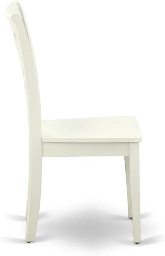Miniatura 7 de East West Furniture ANCL3-LWH-W - Juego de mesa de cocina de 3 piezas para espacios pequeños contiene una mesa de comedor redonda con pedestal y 2
