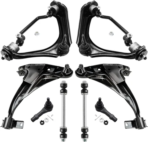Miniatura 324 de Detroit Axle - Kit de brazos de control de extremo delantero de 8 piezas para Dodge Dakota 00-04, Durango 00-03, 4 brazos de control superior e