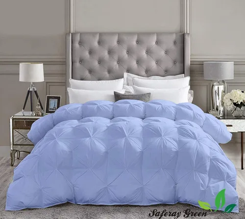 Miniatura 37 de Lujoso y lujoso para todas las estaciones, 100% algodón orgánico, tamaño individual XL, 68 x 92 pulgadas, edredón plisado de 3 piezas con 4 pestañas