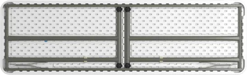 Miniatura 6 de Mesa plegable de 18 x 60 pulgadas, mesa de entrenamiento y eventos de plástico blanco granito, delgada, estrecha, larga, mesas de entrenamiento