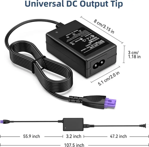 Miniatura 3 de Adaptador de CA para HP 0957-2286 compatible con Deskjet 1050 1000 2050 fuente de alimentación de impresora cargador PSU