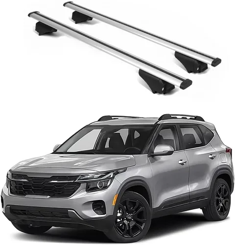 Miniatura 26 de ERKUL - Barras transversales de techo para Alfa Romeo Stelvio 2017-2026 Barras transversales de aluminio con cerradura antirrobo para techo